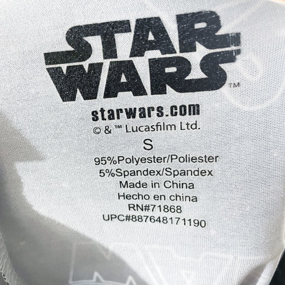 Star Wars Print Mid Rise Leggings Black Blue Women's Size Small - Picture 3 of 4